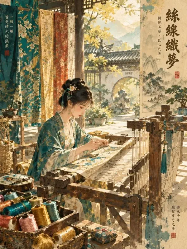 红苹果短剧《织娘天下》商女逆袭题材短剧封面