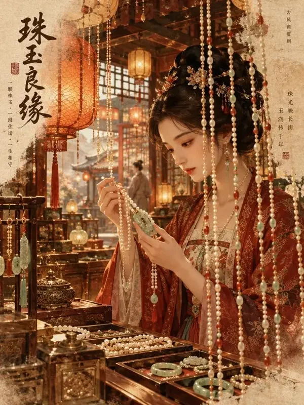 红苹果短剧《珠帘玉幕》商女逆袭题材短剧封面
