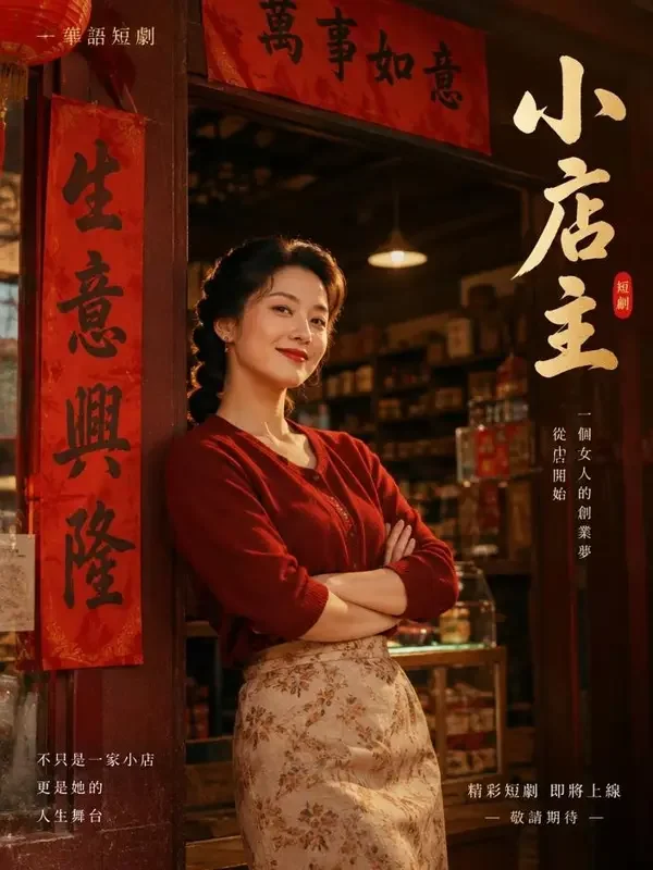 红苹果短剧《一店之主》掌柜日常题材短剧封面